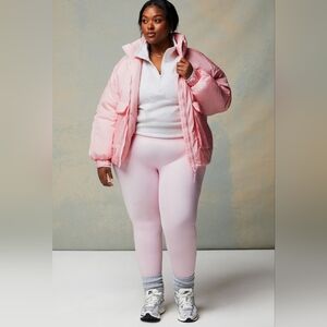 NWT Fabletics Soft Pink Shine All Weather Jacket Coat Size 4XL